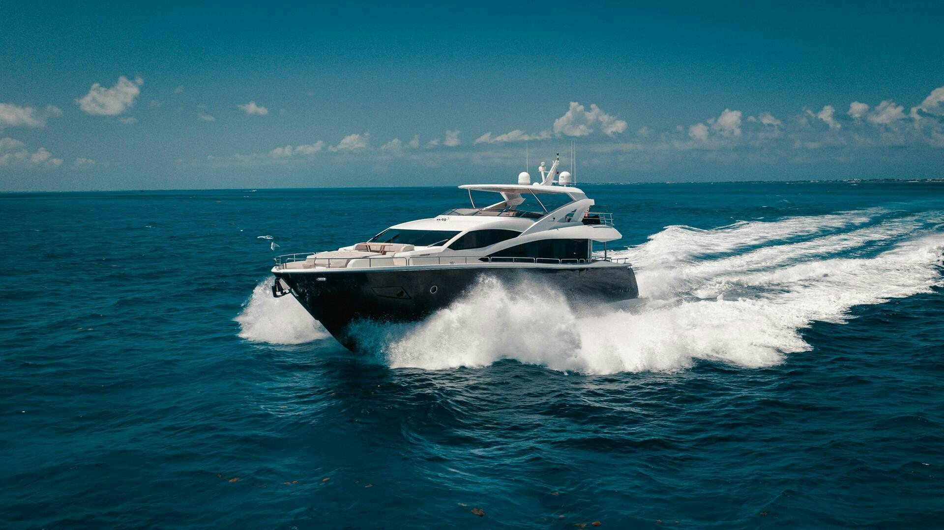 a boat on the water aboard TATIS Yacht for Sale