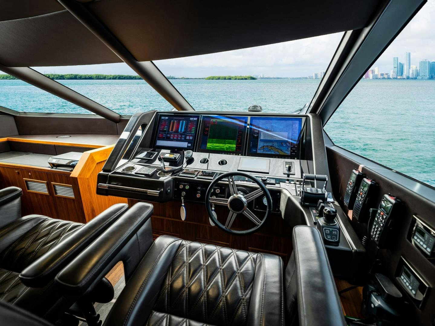 inside of a car aboard TATIS Yacht for Sale