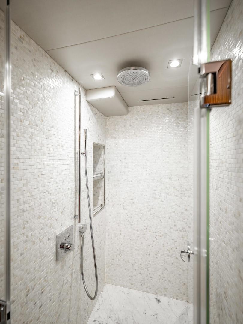a wall with a light switch aboard TATIS Yacht for Sale
