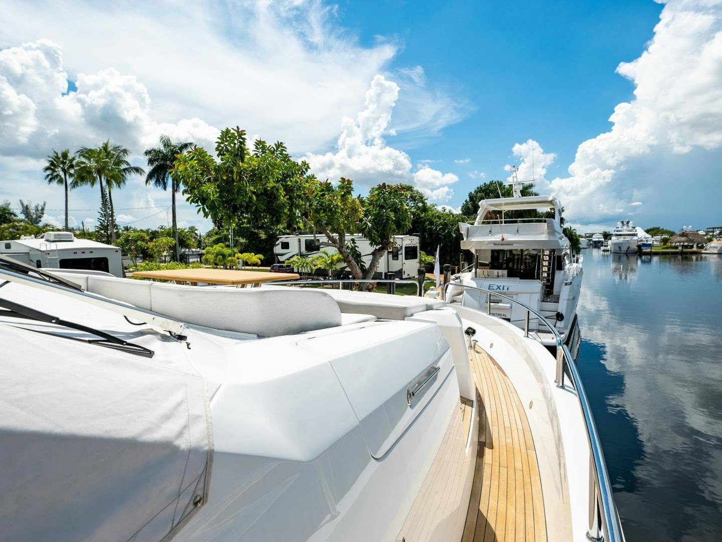 a boat on the water aboard TATIS Yacht for Sale