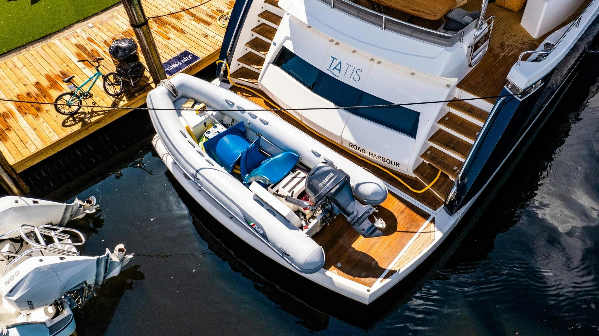 a boat on the water aboard TATIS Yacht for Sale
