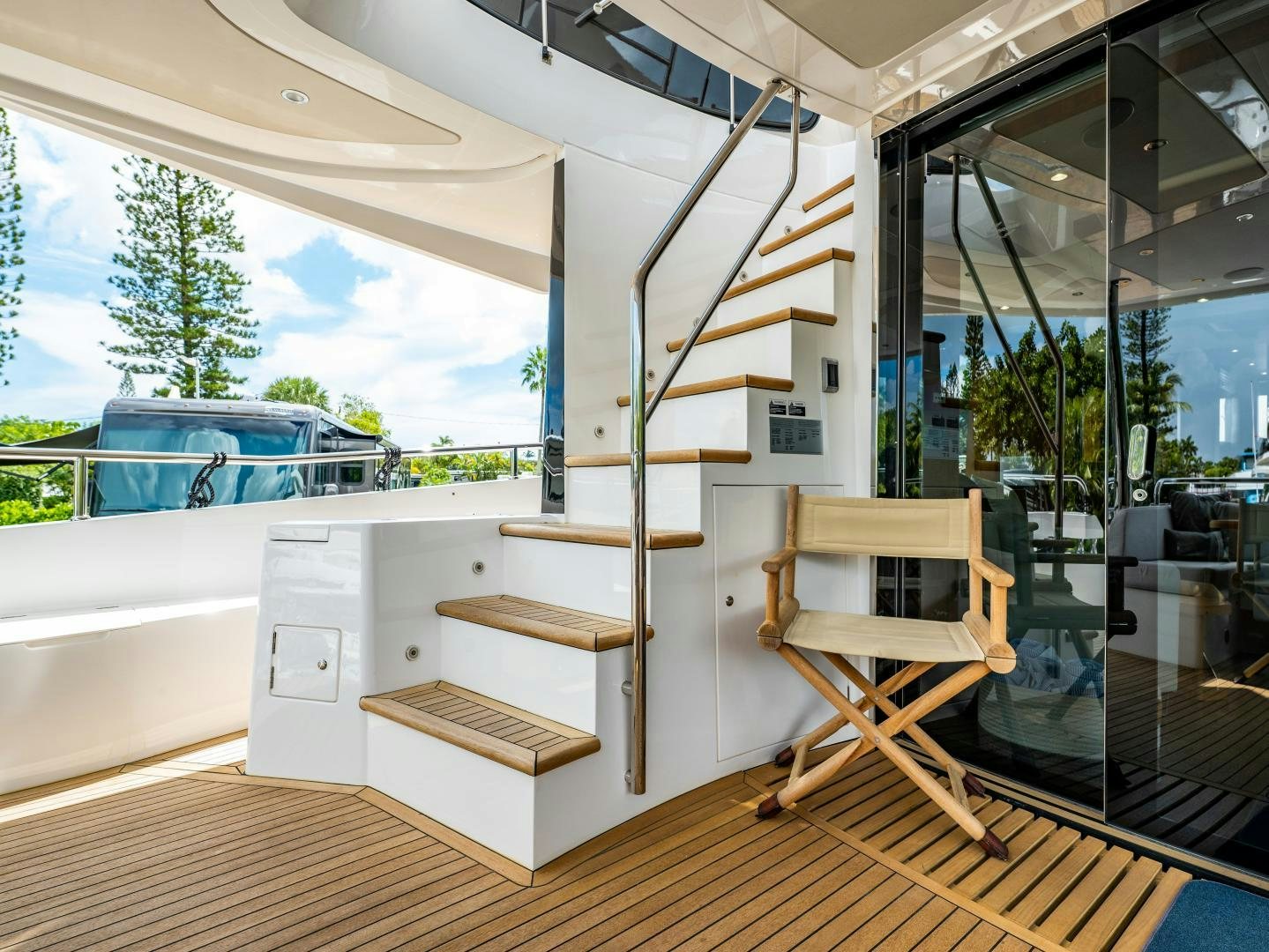 a room with a slide and a bench aboard TATIS Yacht for Sale