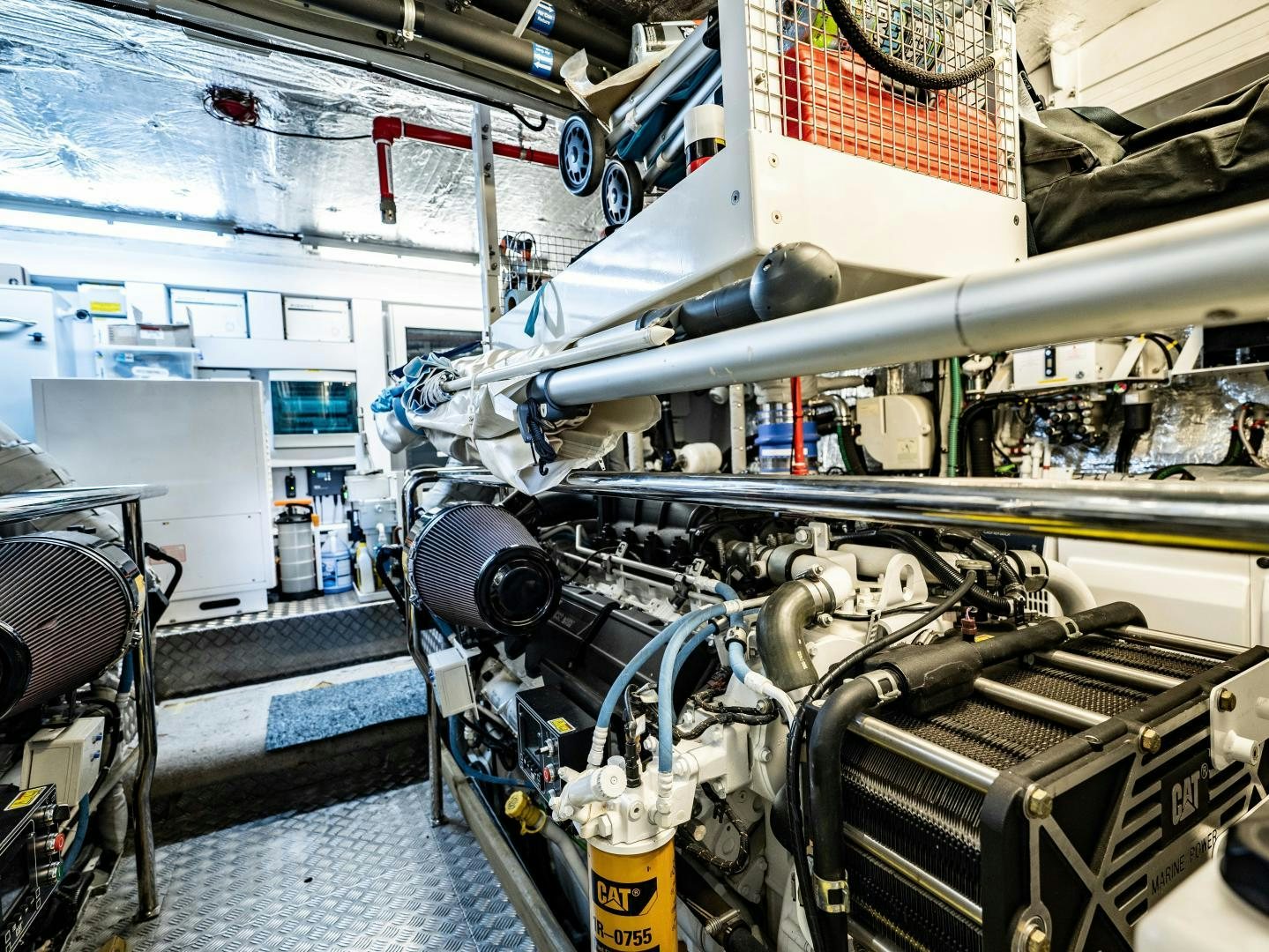 close-up of a machine aboard TATIS Yacht for Sale