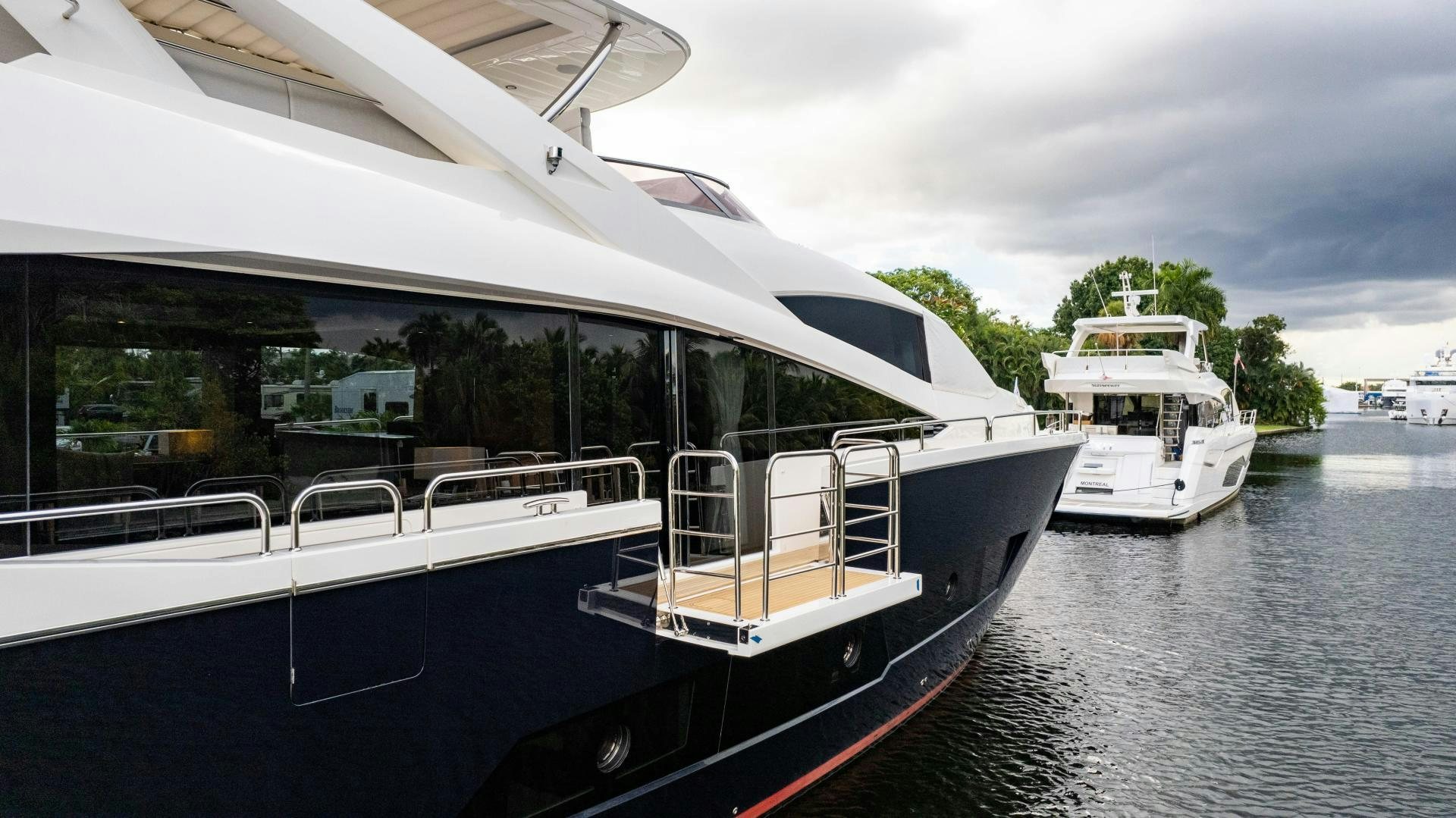 a boat on the water aboard TATIS Yacht for Sale