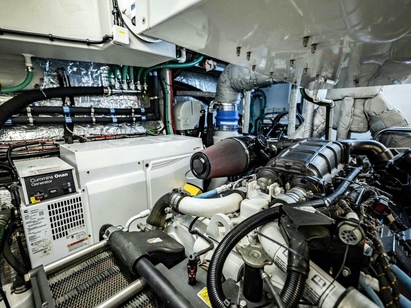 a large machine with many wires aboard TATIS Yacht for Sale