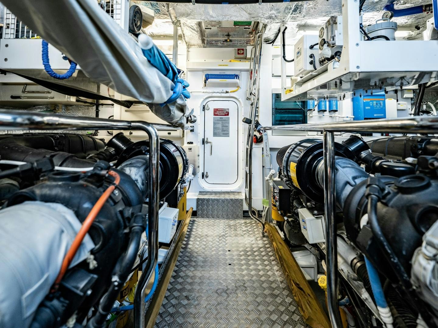 a room full of machinery aboard TATIS Yacht for Sale