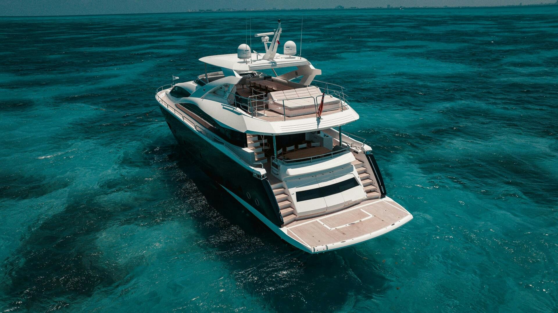 a boat in the water aboard TATIS Yacht for Sale