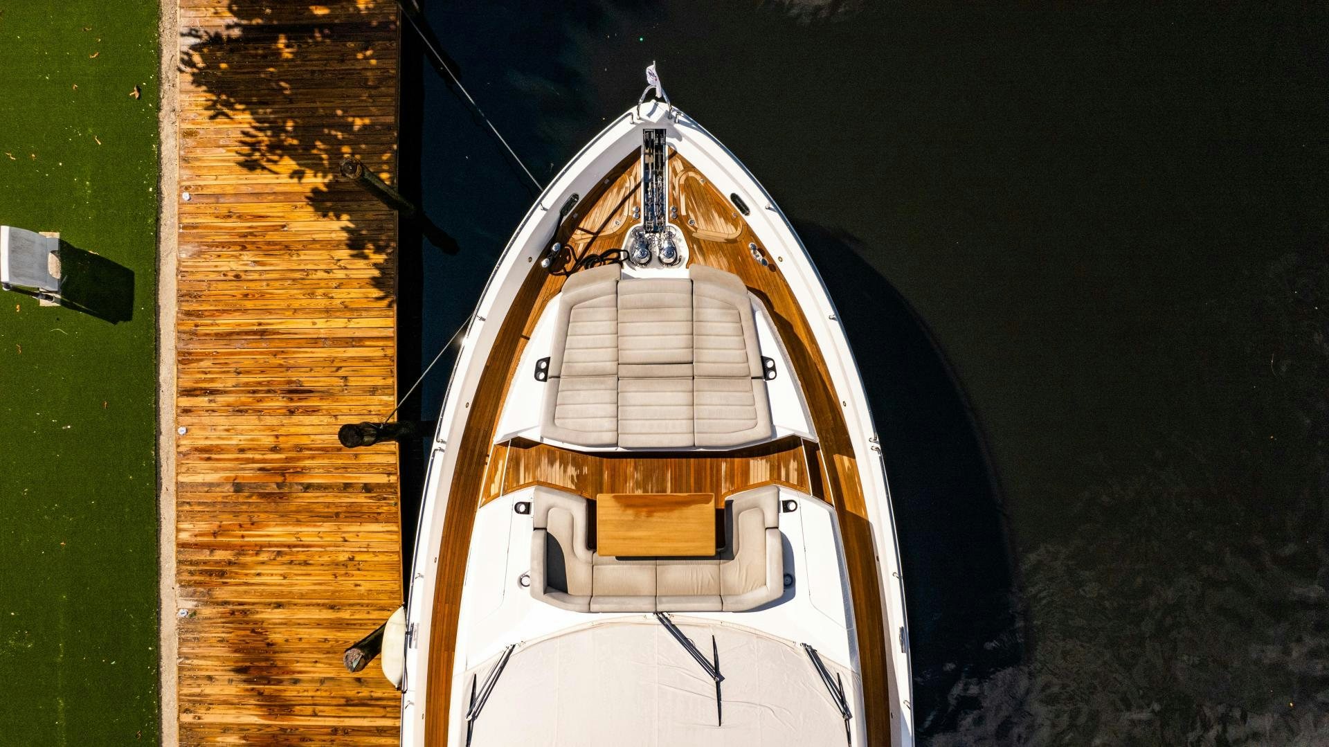 a tall building with a tower aboard TATIS Yacht for Sale