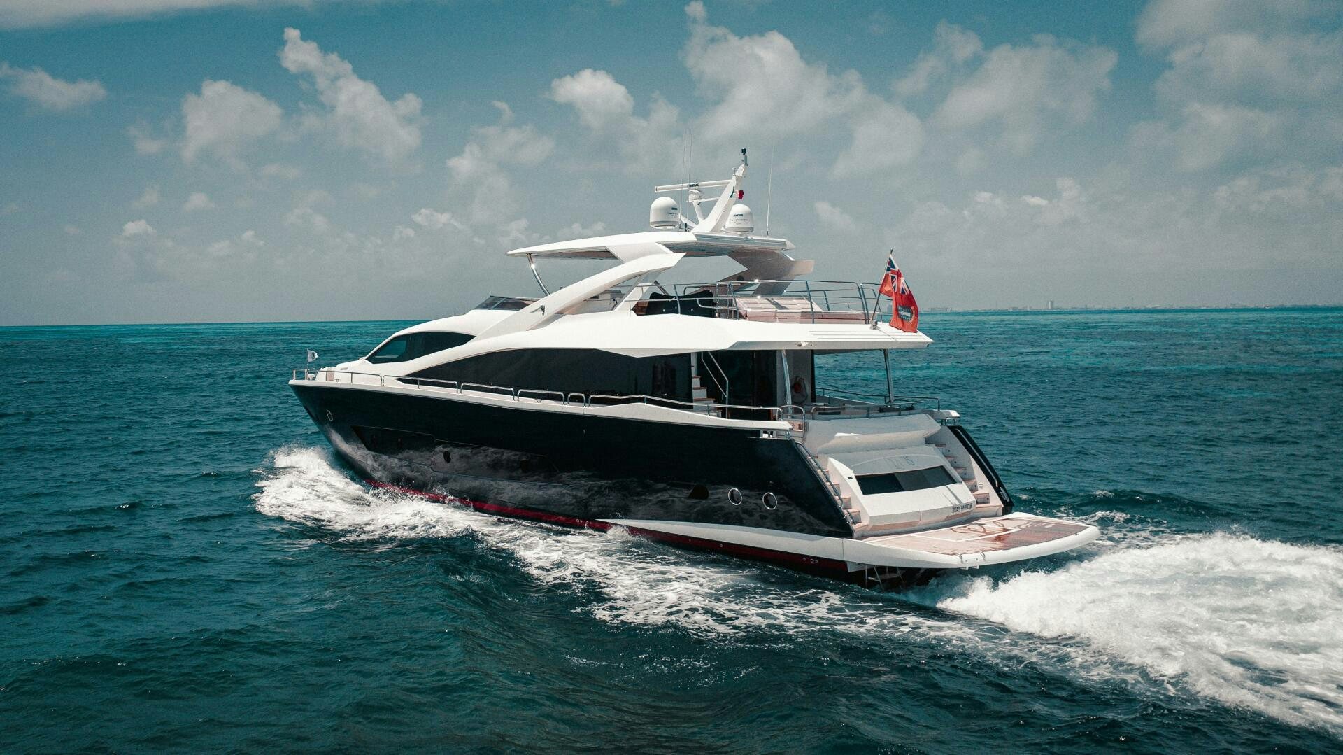 a boat on the water aboard TATIS Yacht for Sale