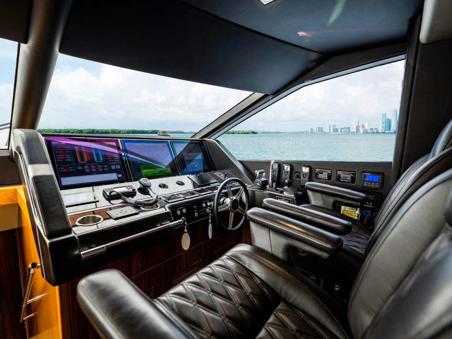 inside of a car aboard TATIS Yacht for Sale