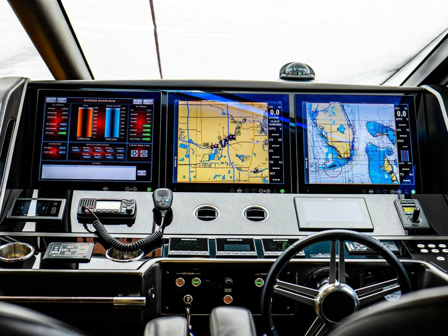 inside of a car aboard TATIS Yacht for Sale