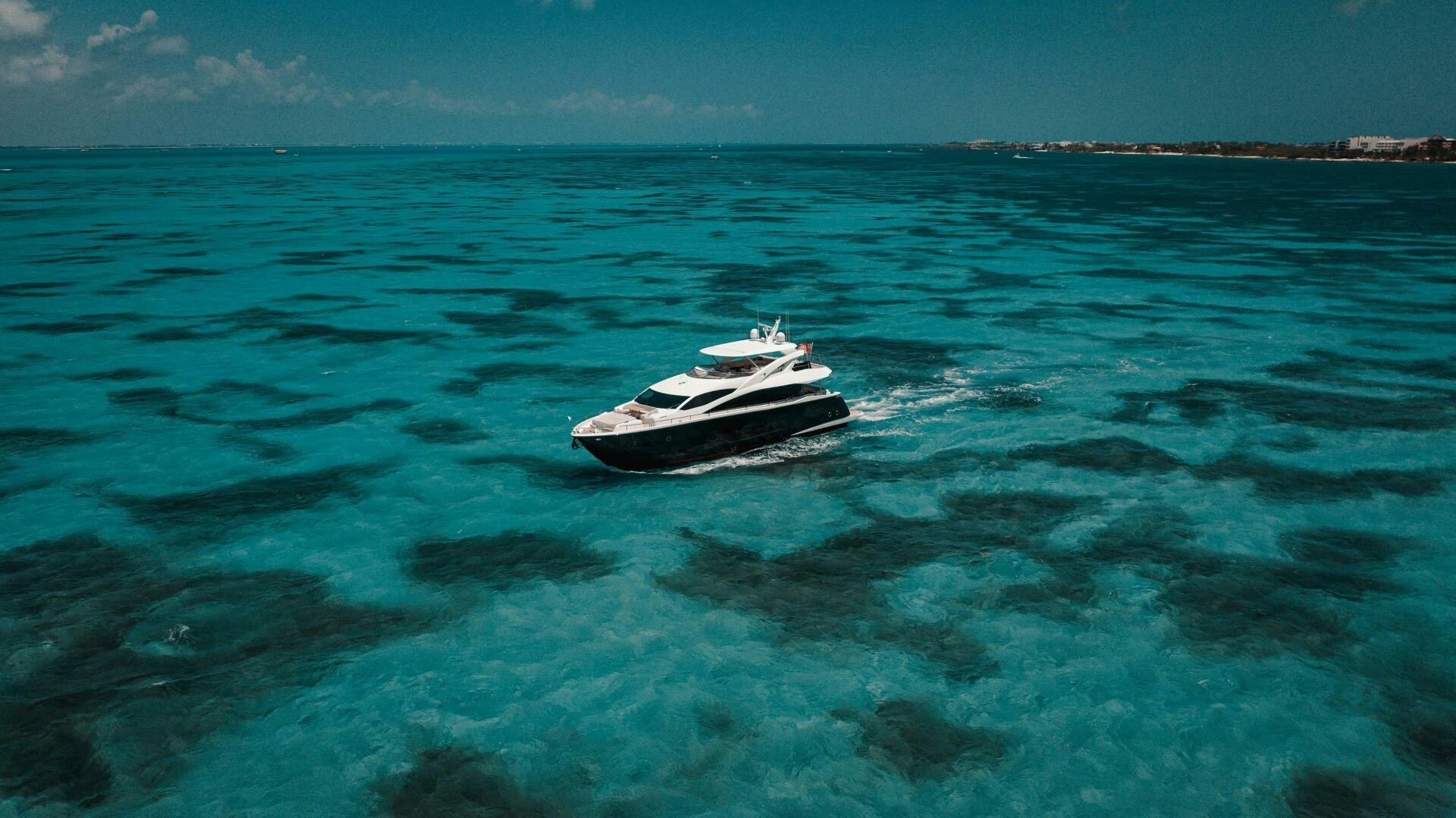 a boat in the water aboard TATIS Yacht for Sale