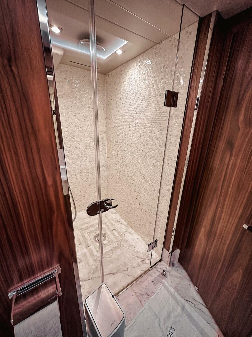 a shower with a shower aboard TATIS Yacht for Sale
