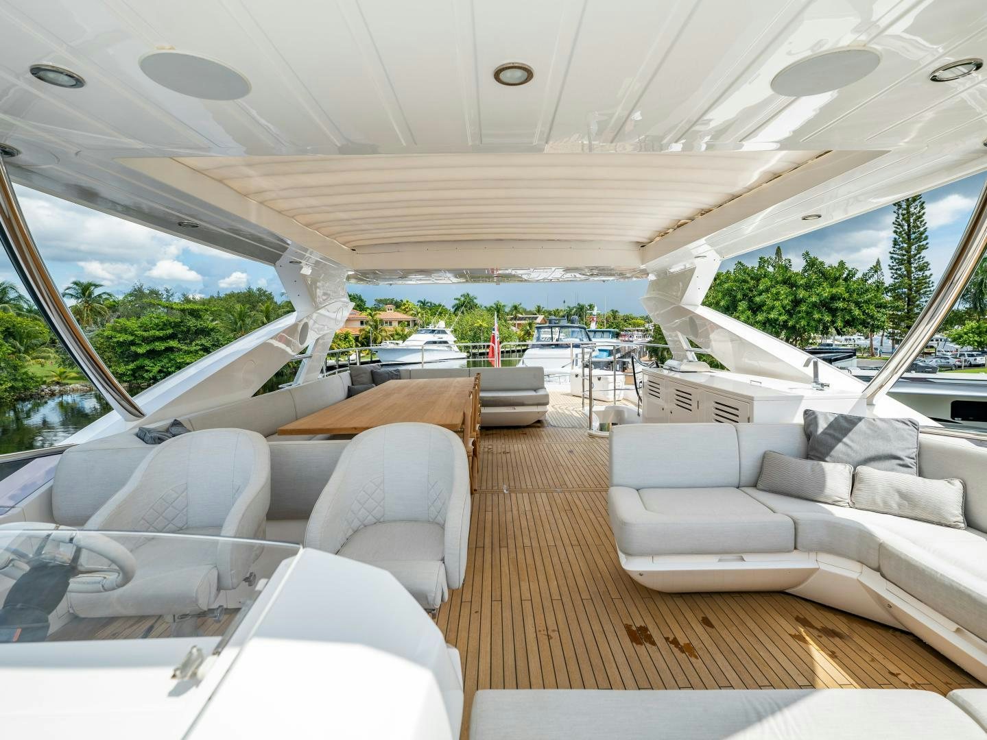 inside of a car aboard TATIS Yacht for Sale