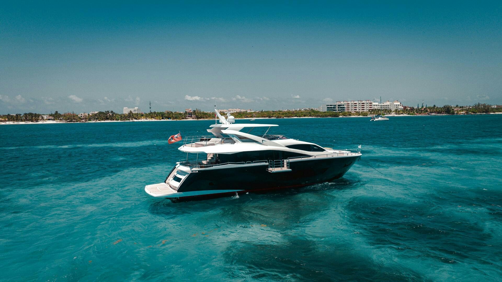 a boat in the water aboard TATIS Yacht for Sale