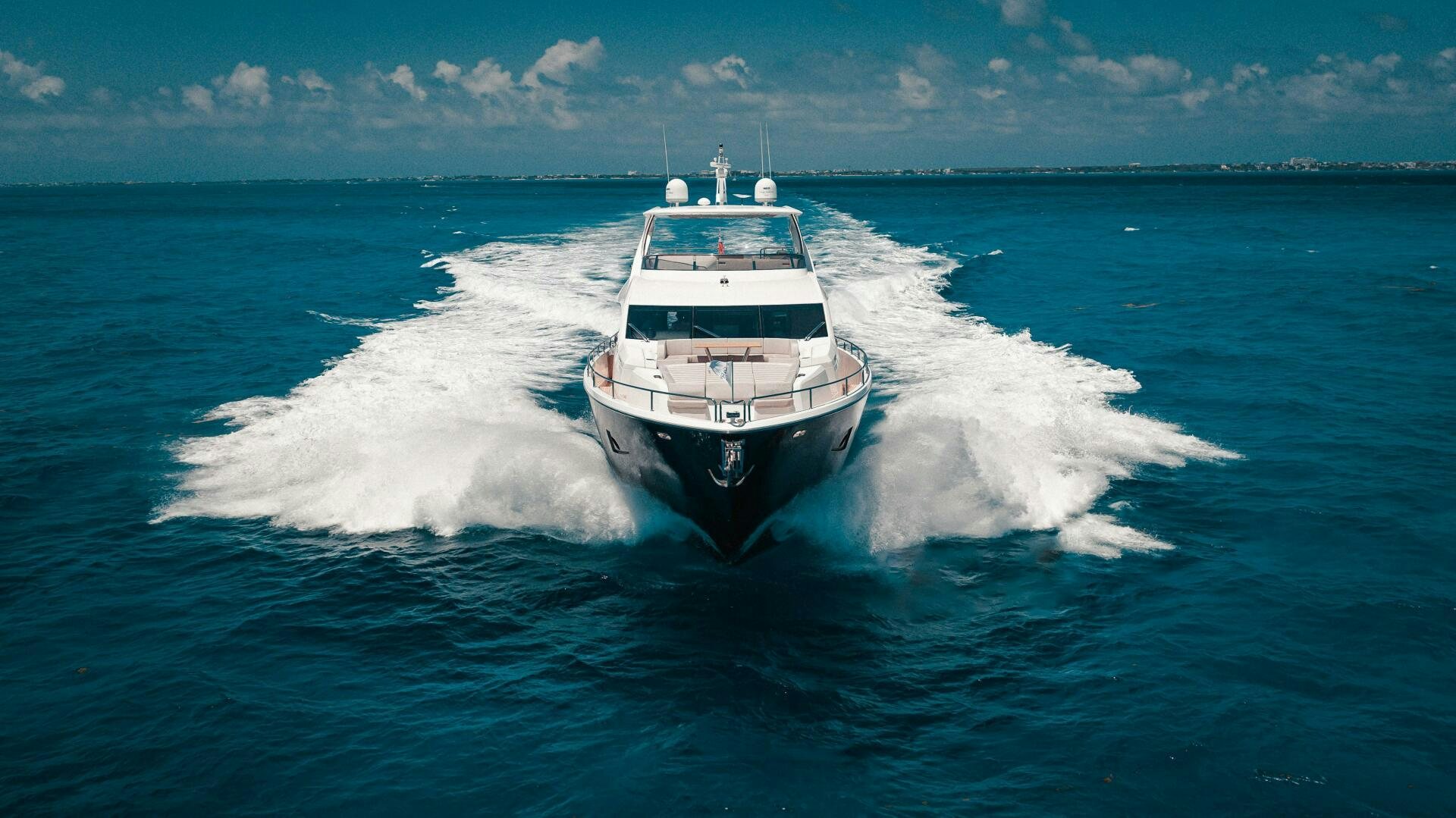 a boat on the water aboard TATIS Yacht for Sale