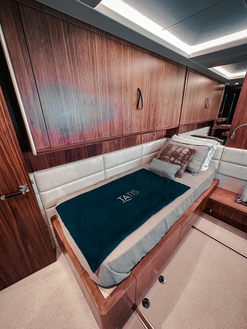 a bathroom with a tub aboard TATIS Yacht for Sale