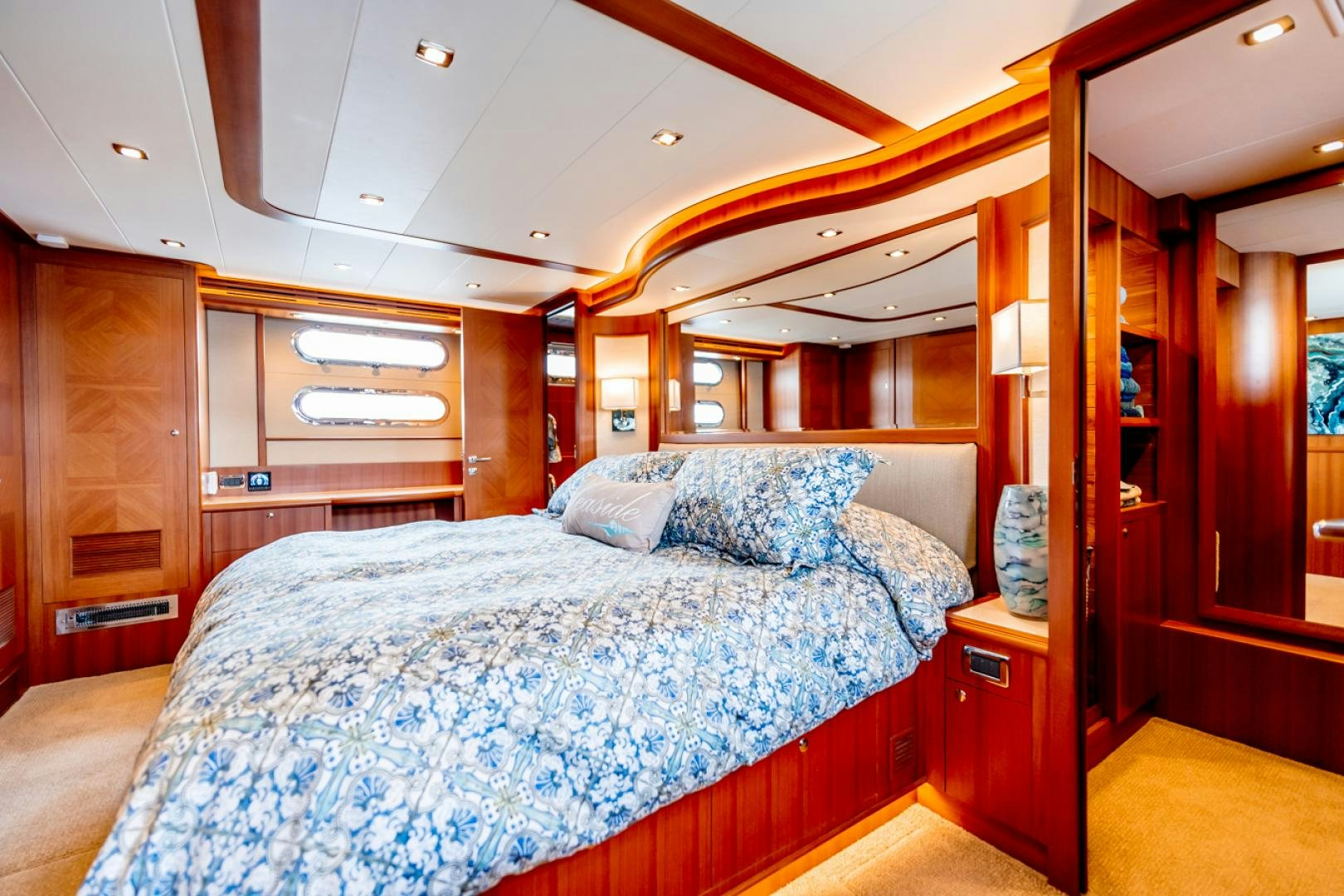 a bed in a cabin aboard MAHALO Yacht for Sale