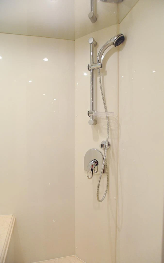 a shower with a handle aboard MARANATHA Yacht for Sale