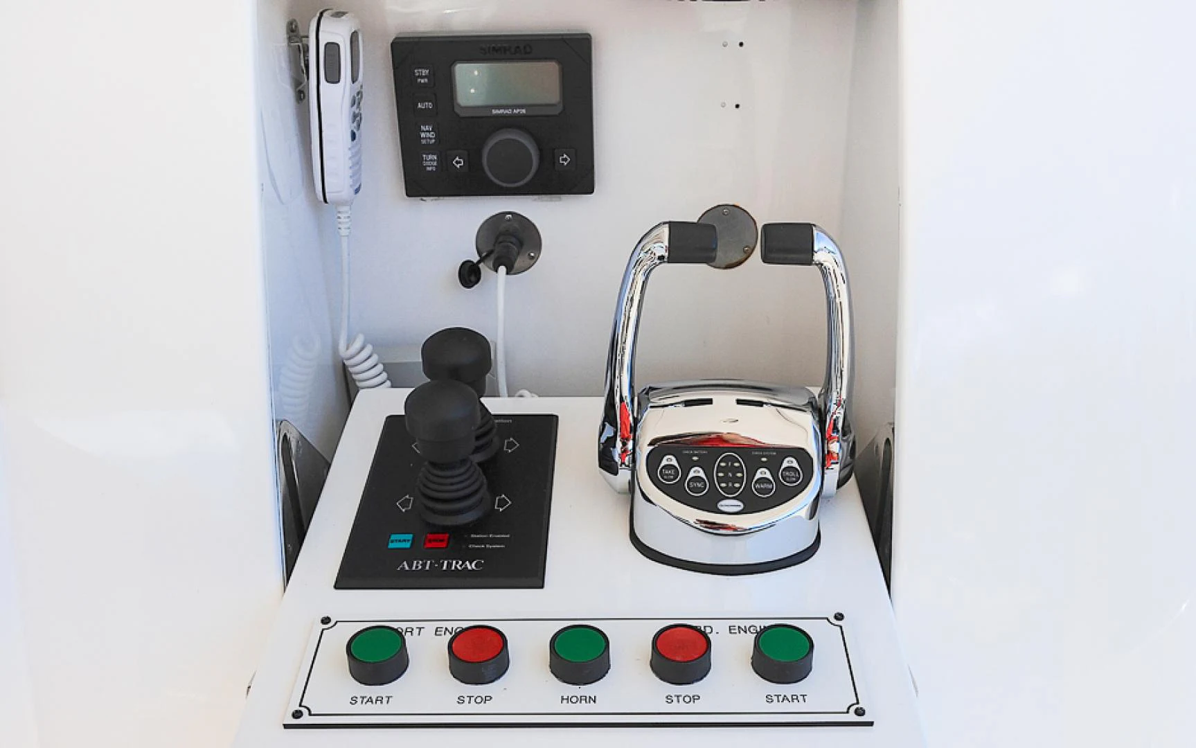 a white medical device with a black screen and buttons aboard MARANATHA Yacht for Sale