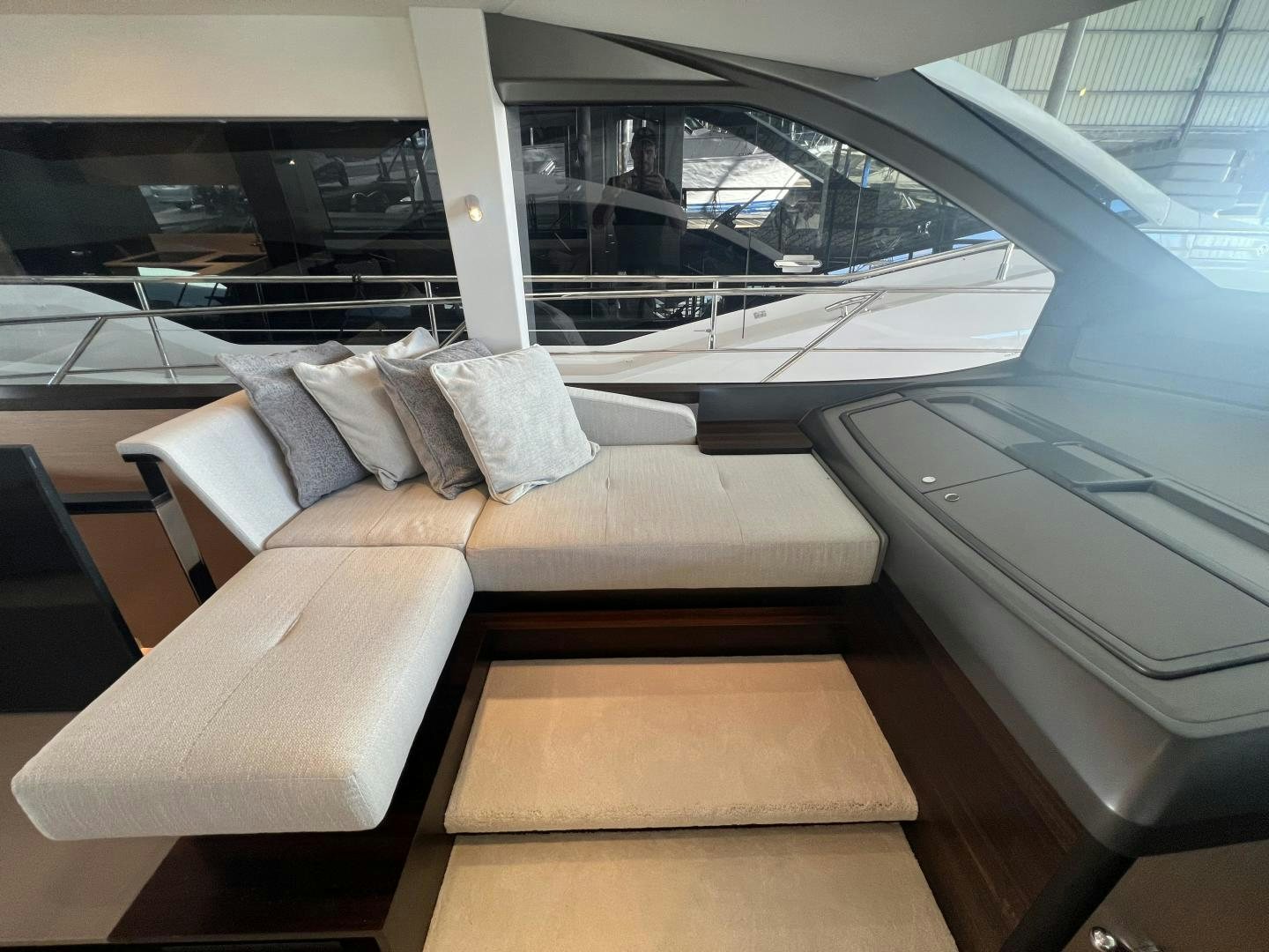 inside of a car aboard DELICIA Yacht for Sale