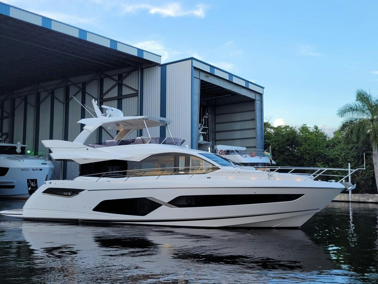 a boat parked on the water aboard DELICIA Yacht for Sale