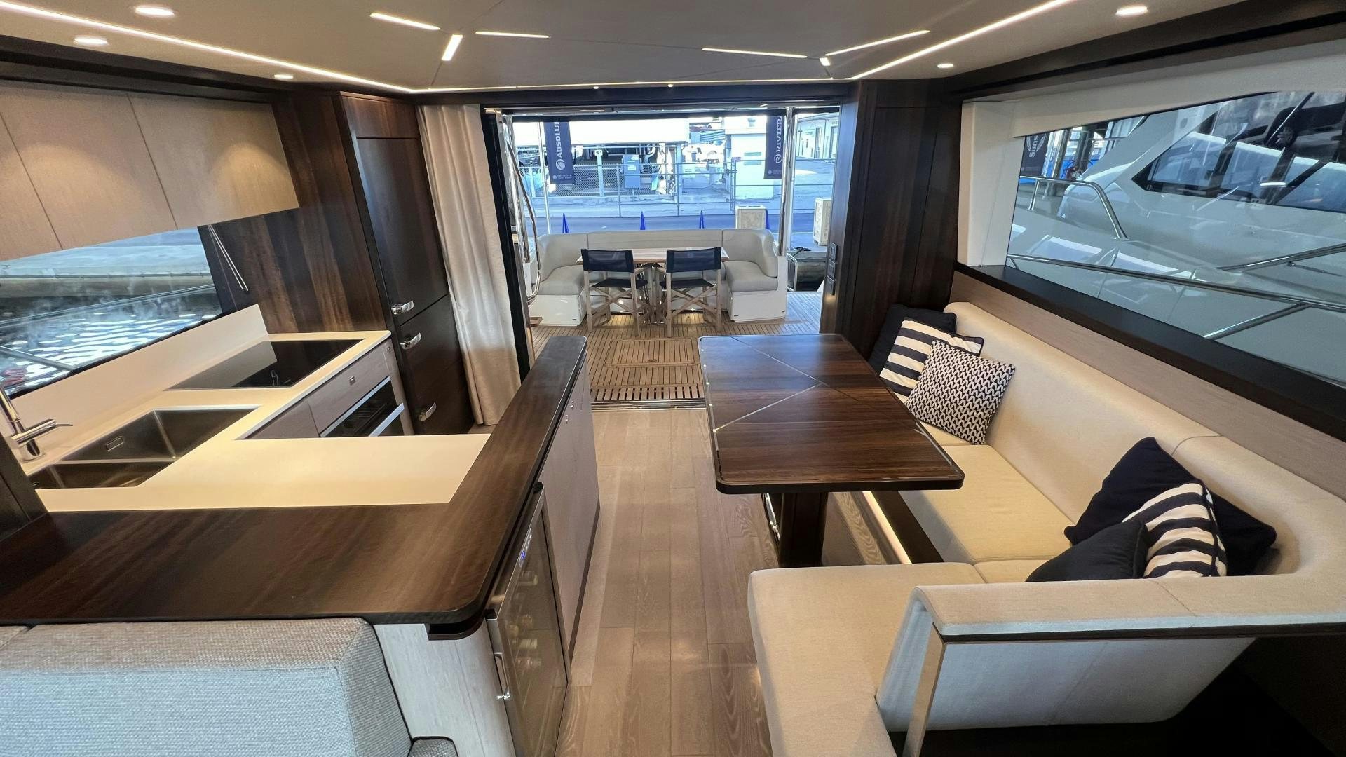 inside of a train aboard DELICIA Yacht for Sale