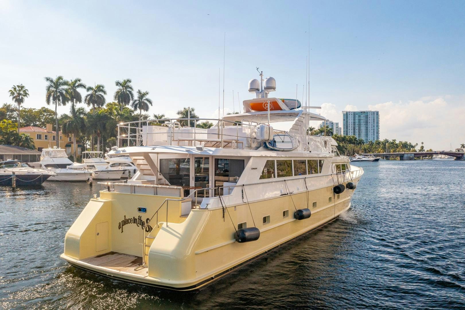 a boat in the water aboard A PLACE IN THE SUN Yacht for Sale