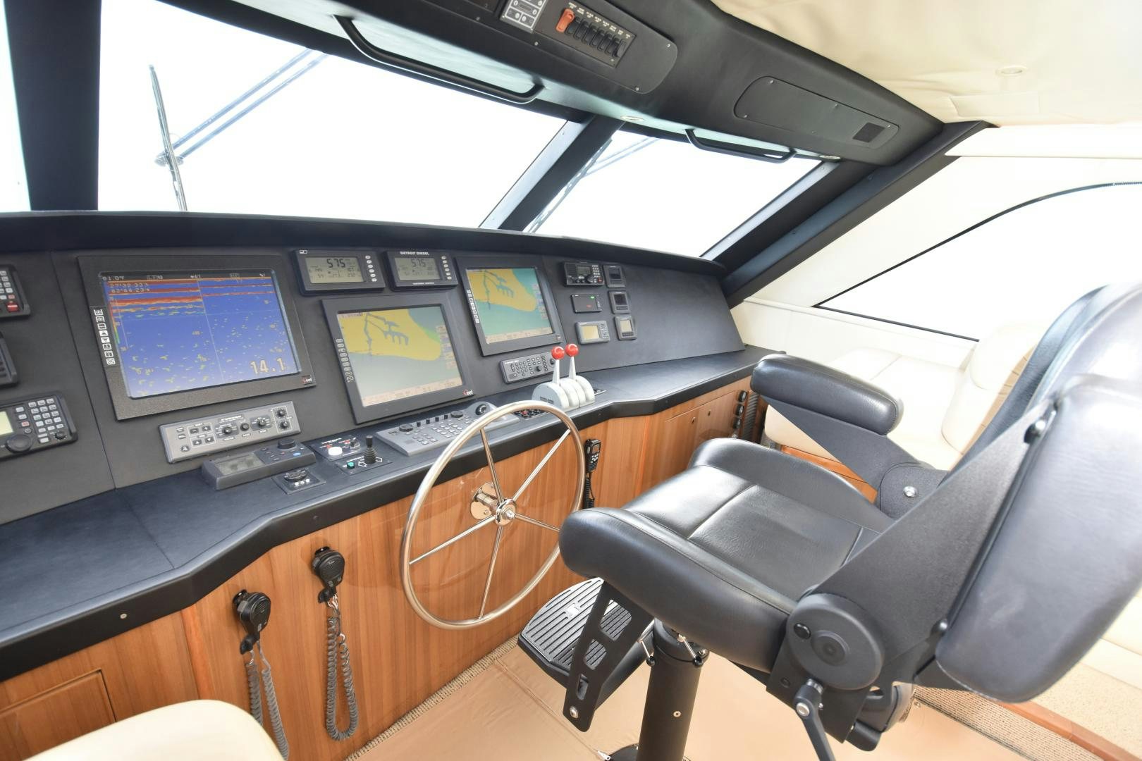 inside of a vehicle aboard Hoof Hearted Yacht for Sale