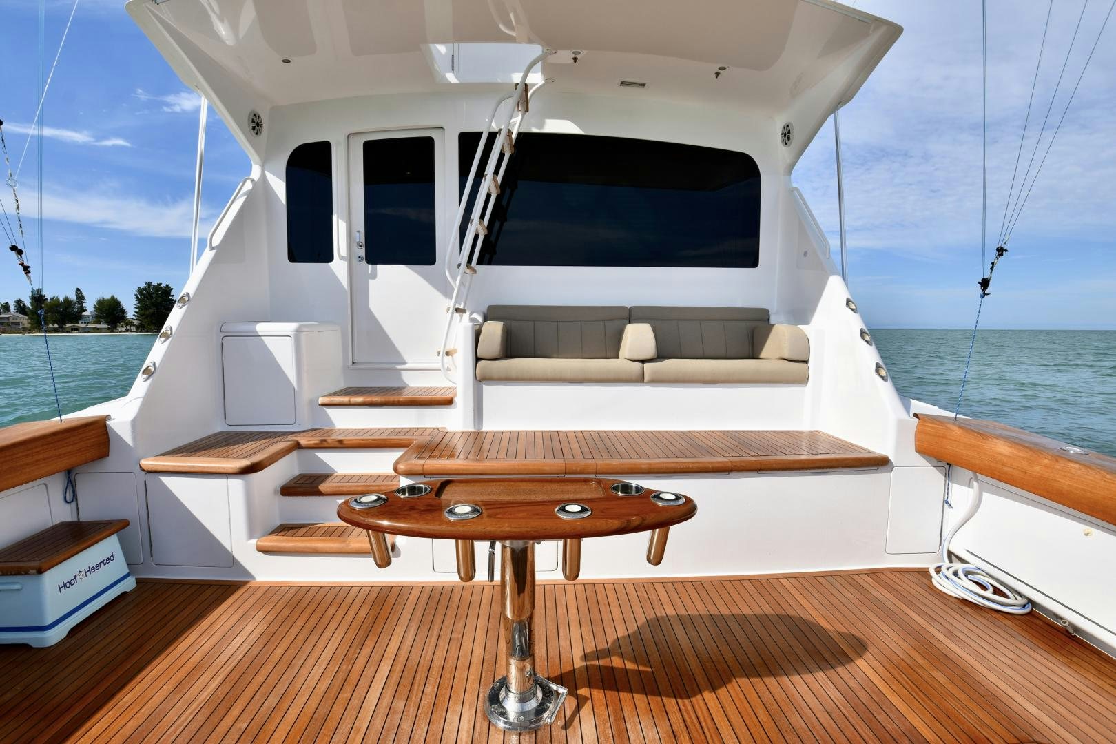 a boat on the water aboard Hoof Hearted Yacht for Sale