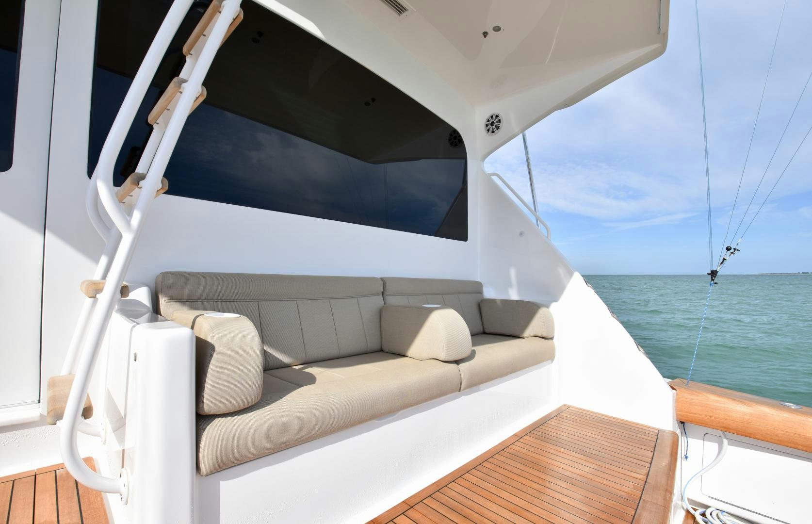 a boat on the water aboard Hoof Hearted Yacht for Sale