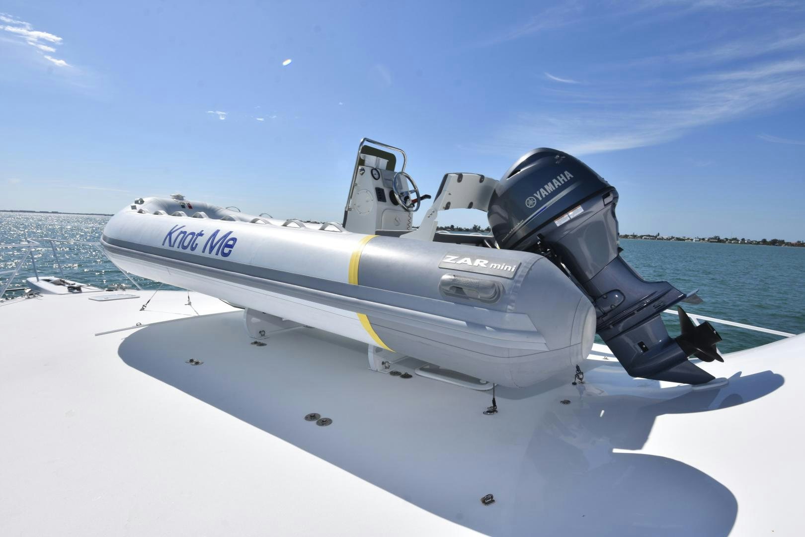 a space shuttle on a snowy surface aboard Hoof Hearted Yacht for Sale
