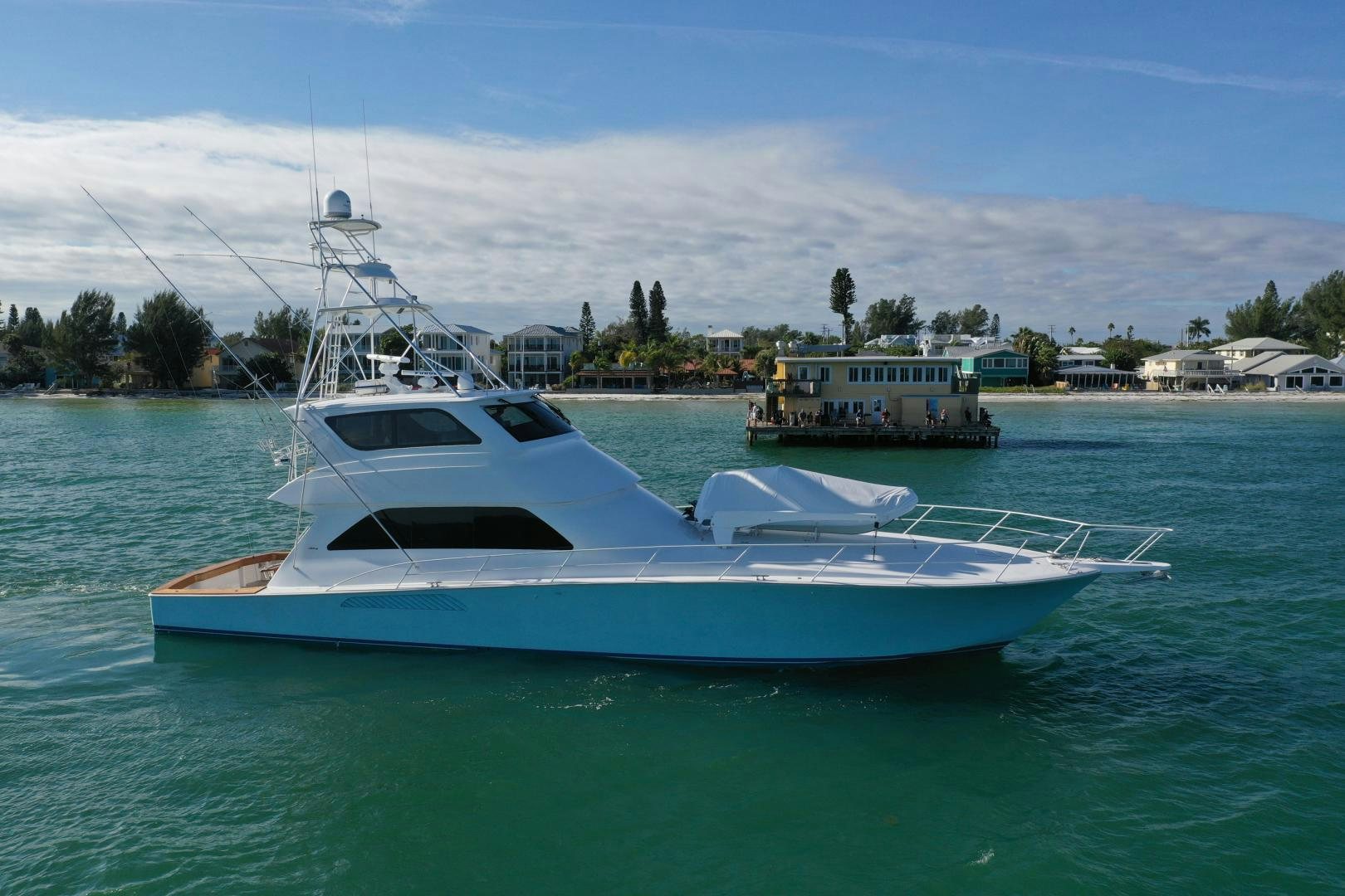 a boat in the water aboard Hoof Hearted Yacht for Sale
