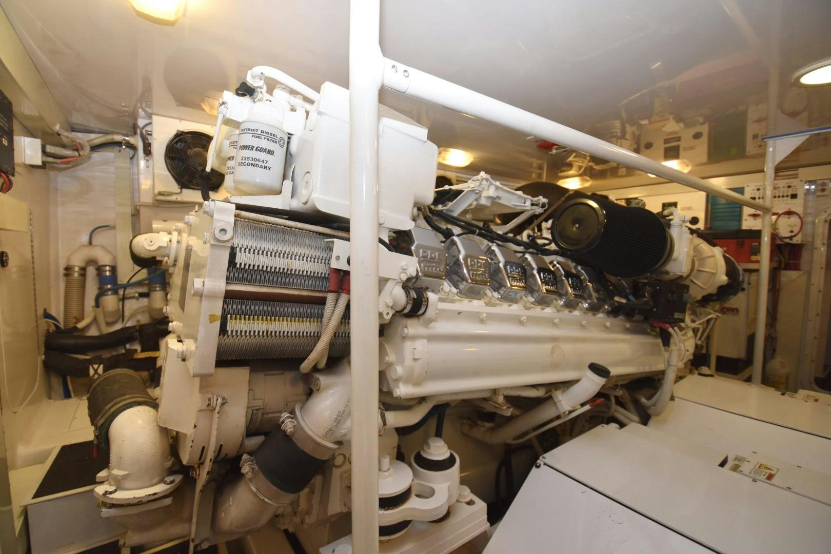 a machine in a room aboard Hoof Hearted Yacht for Sale