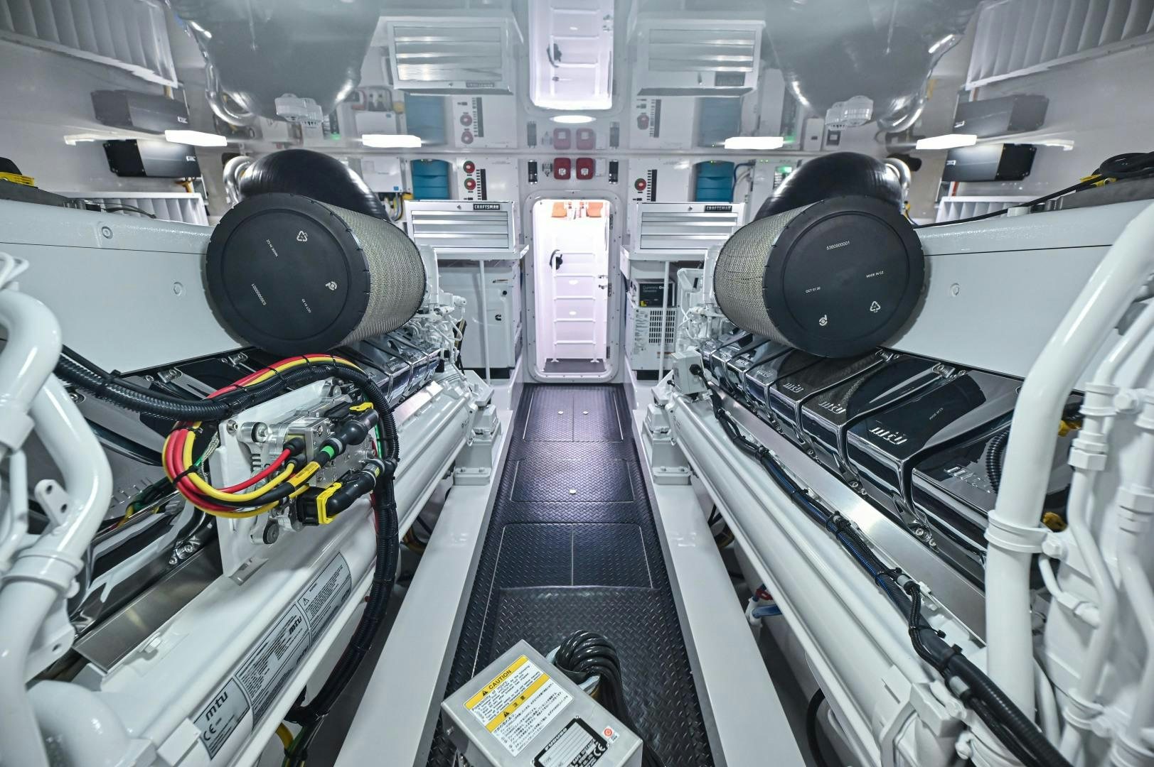 a large machine with large wheels aboard EL LOBO Yacht for Sale