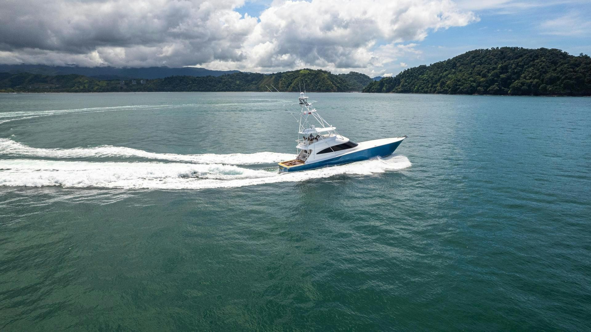 a boat in the water aboard EL LOBO Yacht for Sale