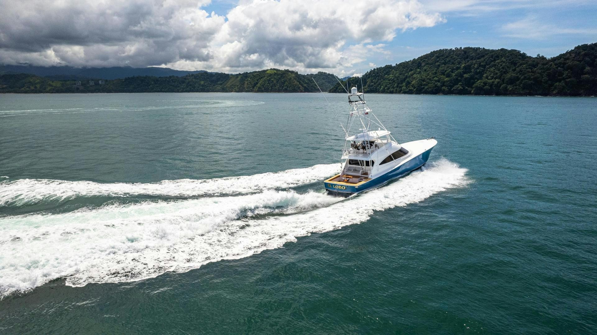 a boat in the water aboard EL LOBO Yacht for Sale