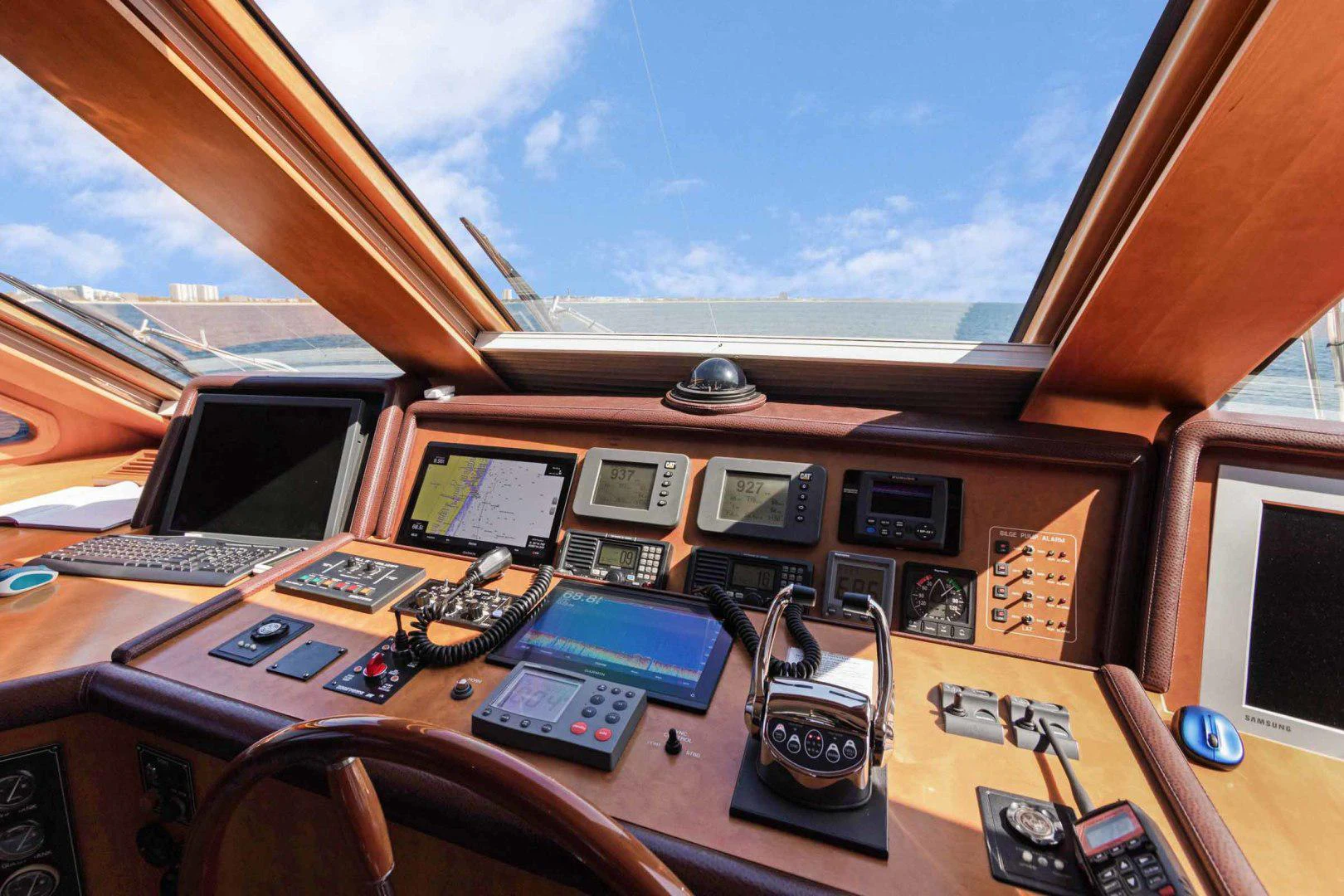 inside of a vehicle aboard B HAPPY Yacht for Sale