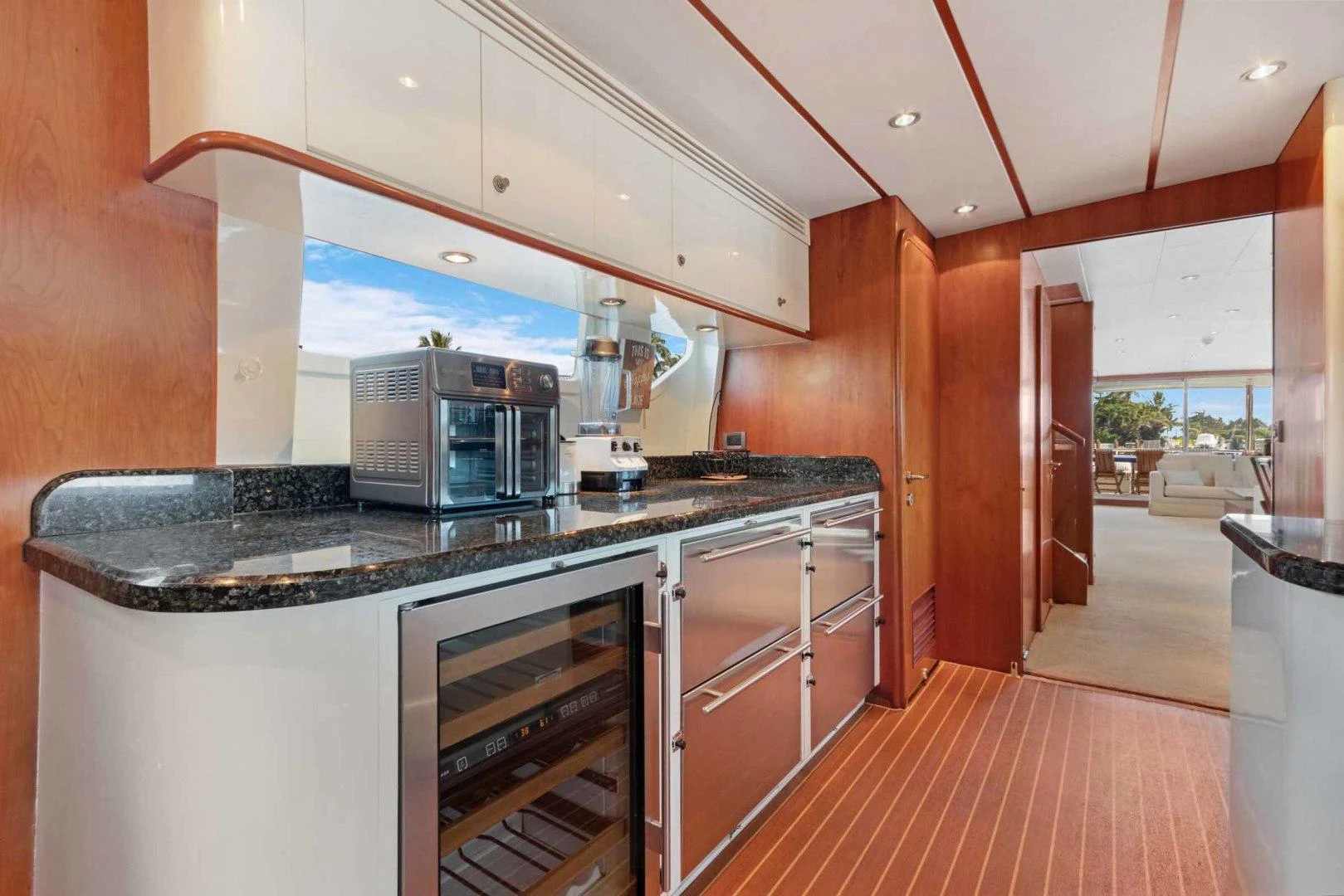 a kitchen with a large oven aboard B HAPPY Yacht for Sale