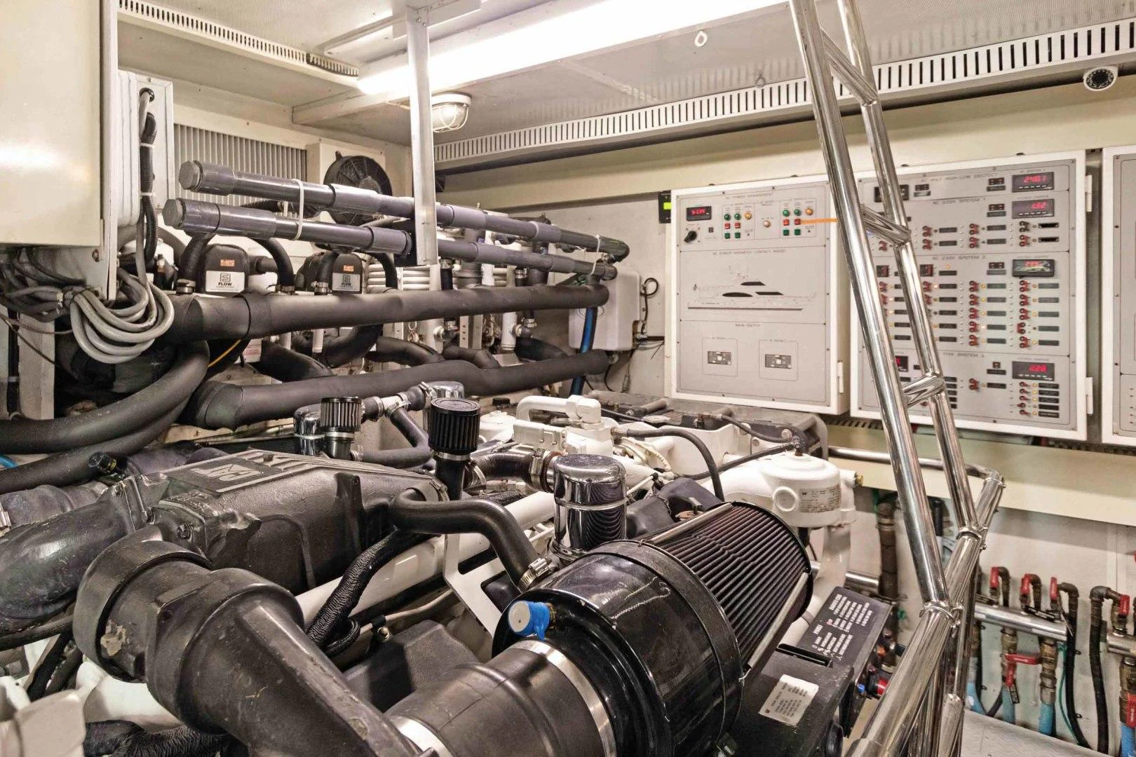 a machine with pipes aboard B HAPPY Yacht for Sale