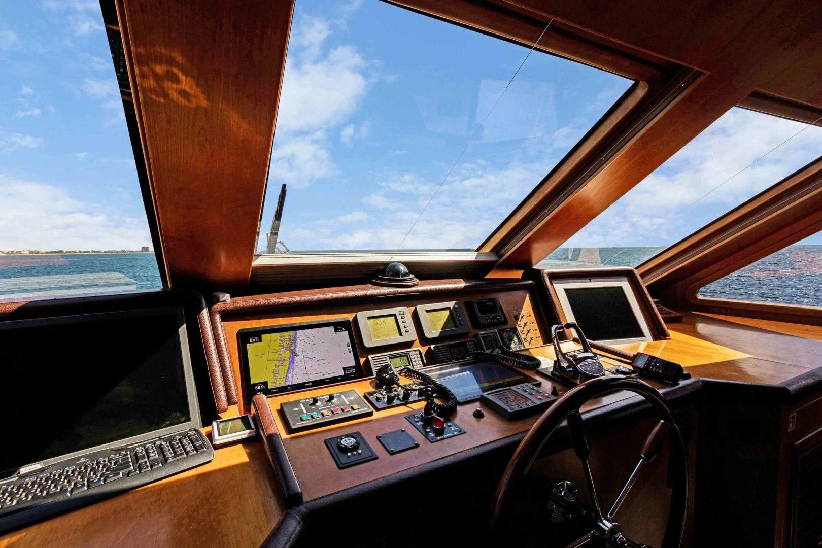 inside of a plane aboard B HAPPY Yacht for Sale