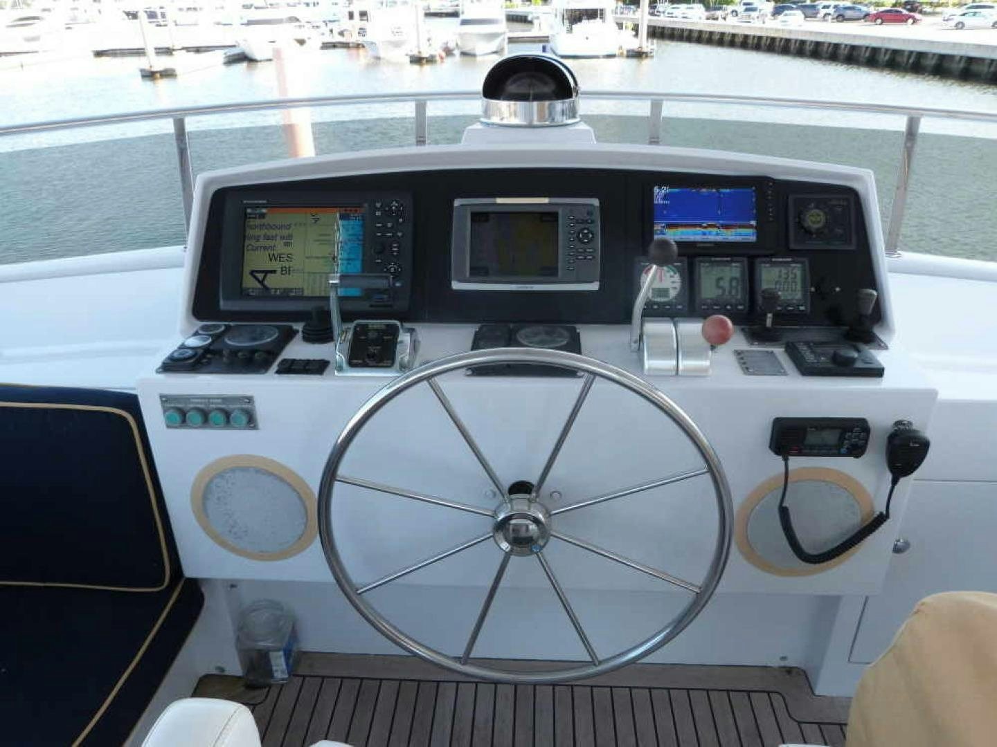 a white and black machine aboard RANGELEY Yacht for Sale
