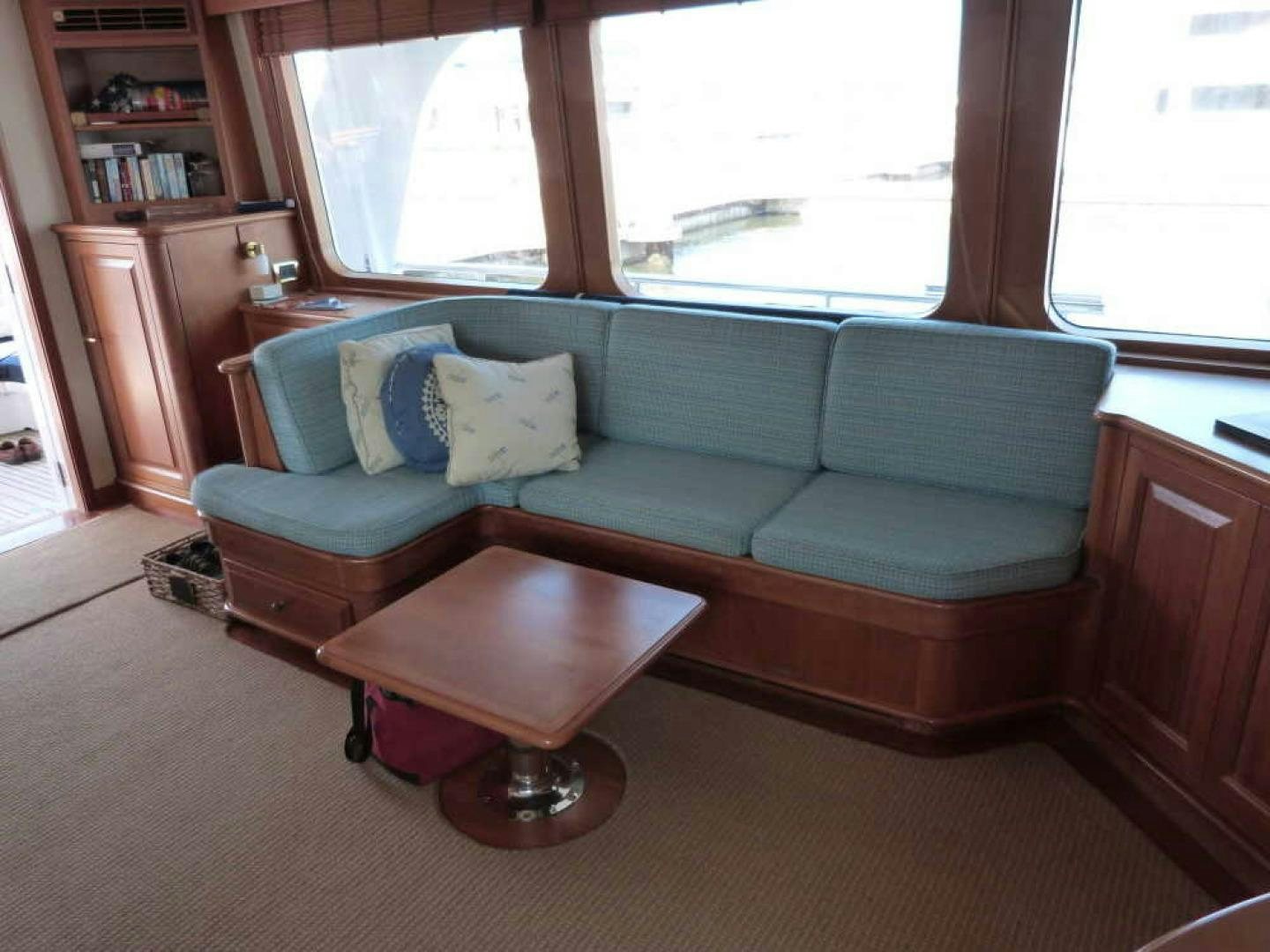 a couch in a room aboard RANGELEY Yacht for Sale