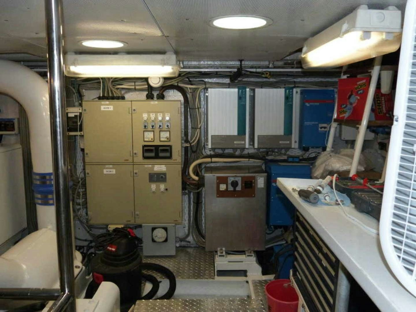 a room with equipment and equipment aboard RANGELEY Yacht for Sale