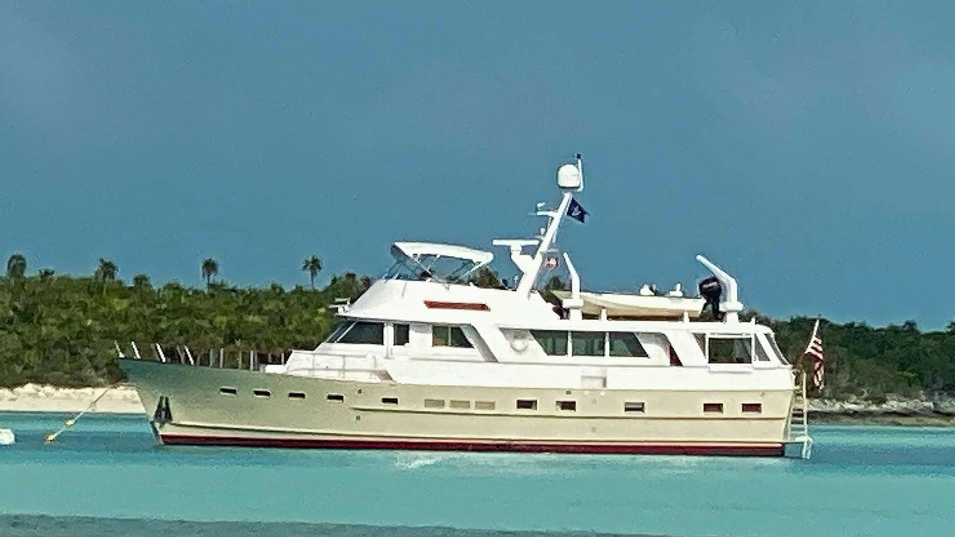 a boat on the water aboard Mason's Candy Yacht for Sale