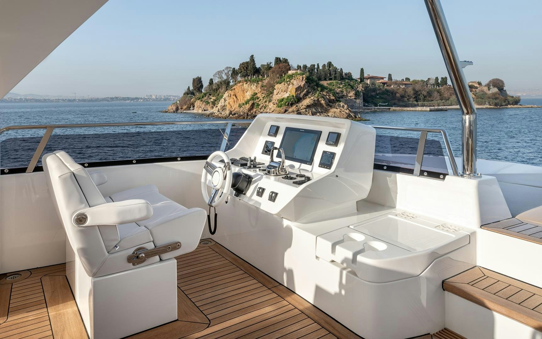 a boat on a deck aboard NUMARINE 22XP Yacht for Sale
