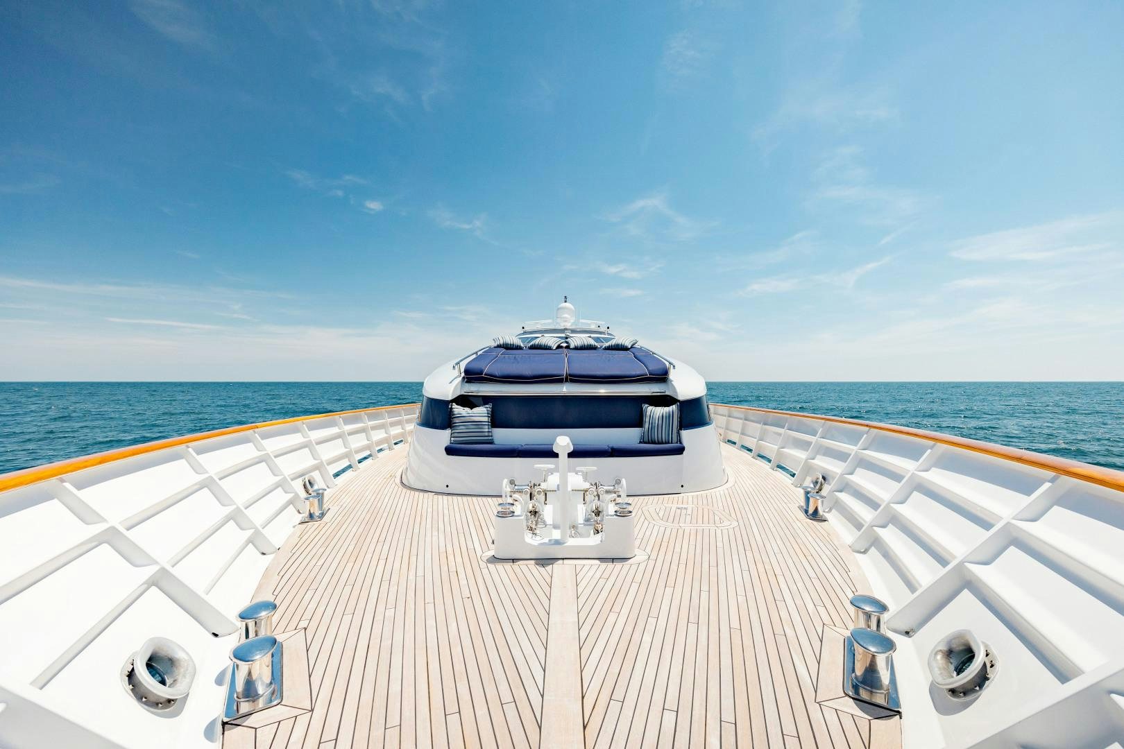 a boat on a deck aboard CAPRICE Yacht for Sale