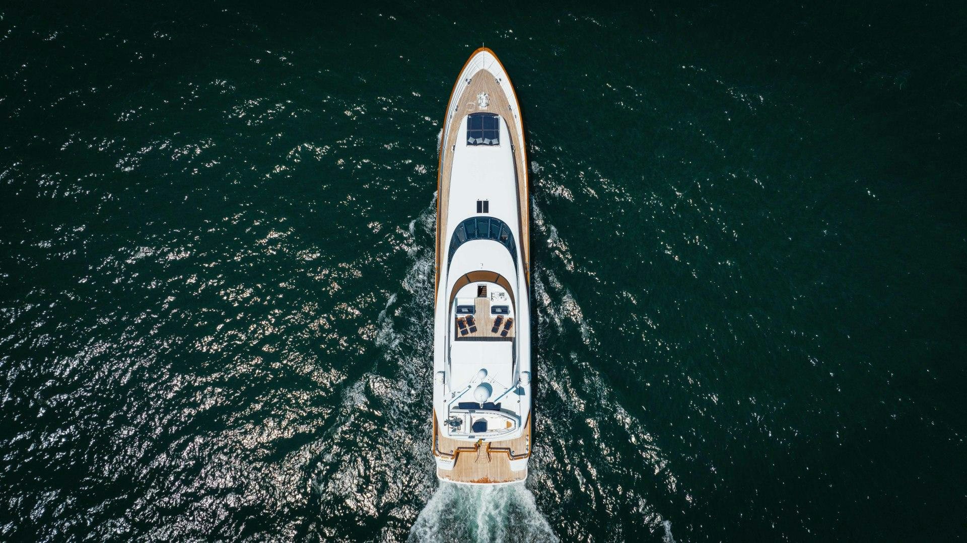 a space shuttle in space aboard CAPRICE Yacht for Sale