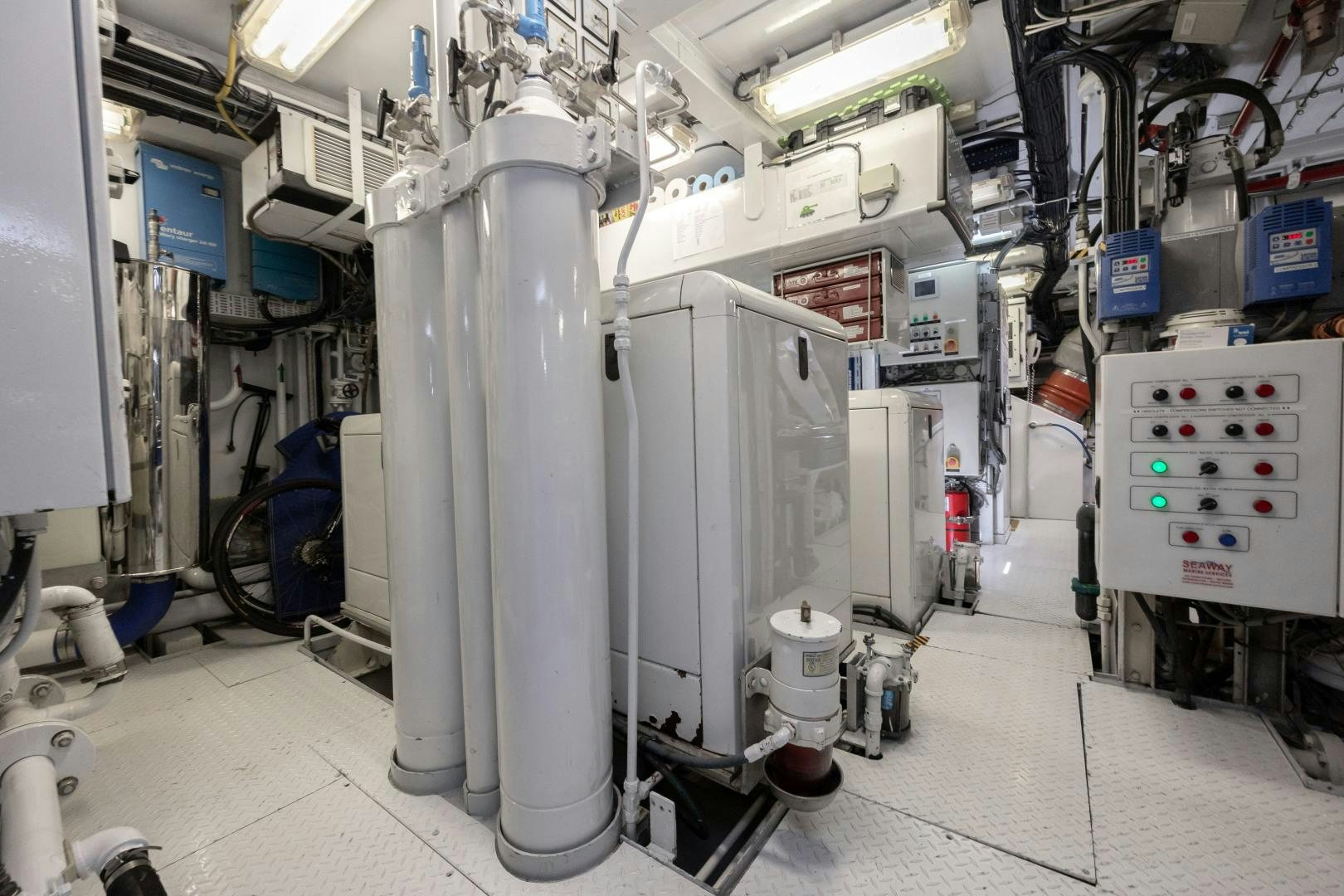 a room with machinery aboard CAPRICE Yacht for Sale