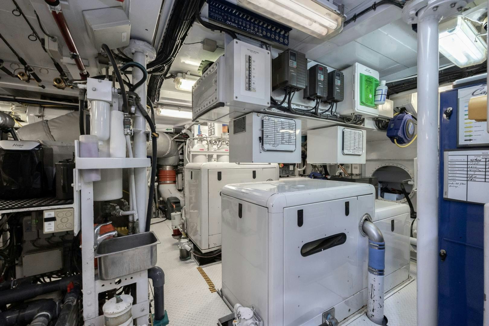 a room with machinery aboard CAPRICE Yacht for Sale